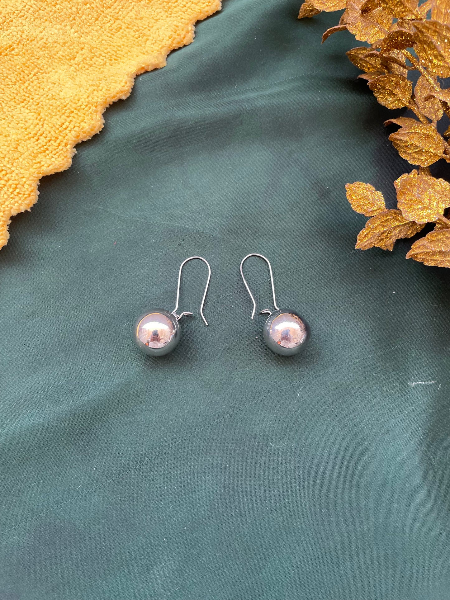 Sterling silver ball drop  earrings