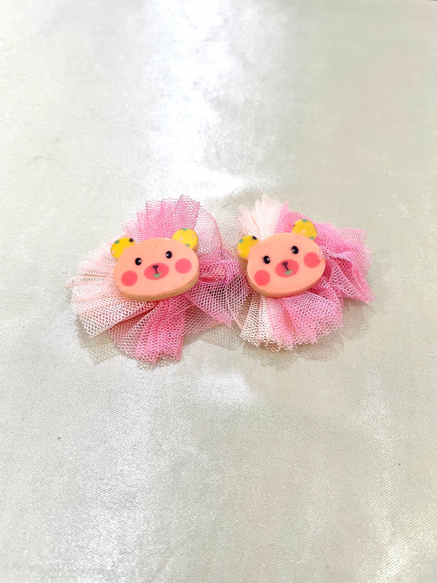 Red Baby Hair clip pair