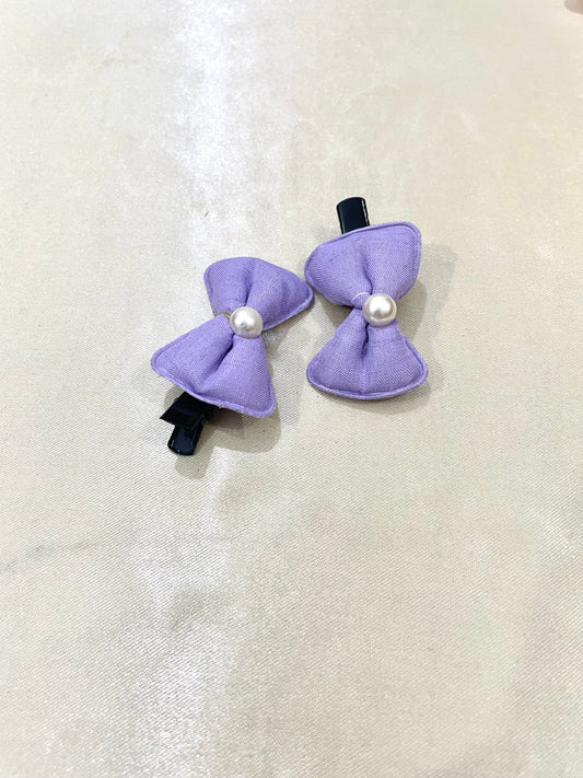 Purple Hair Bow pair