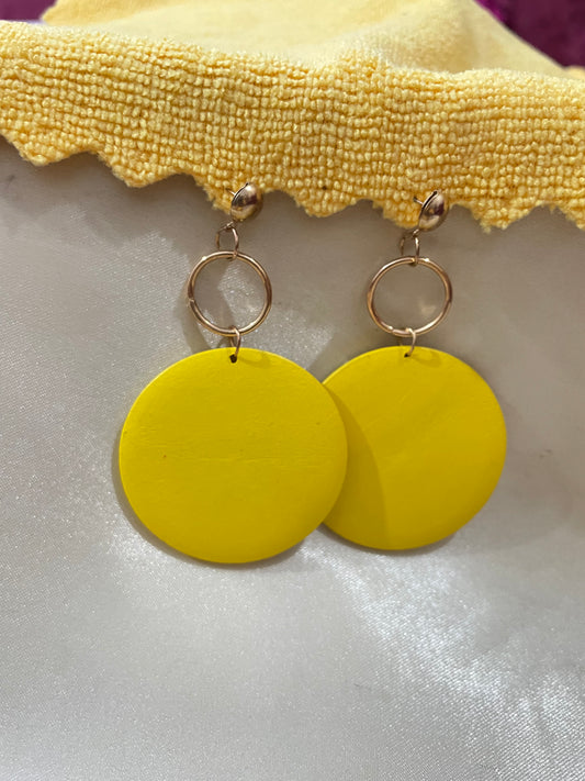 Classical Bohemian circle yellow earrring