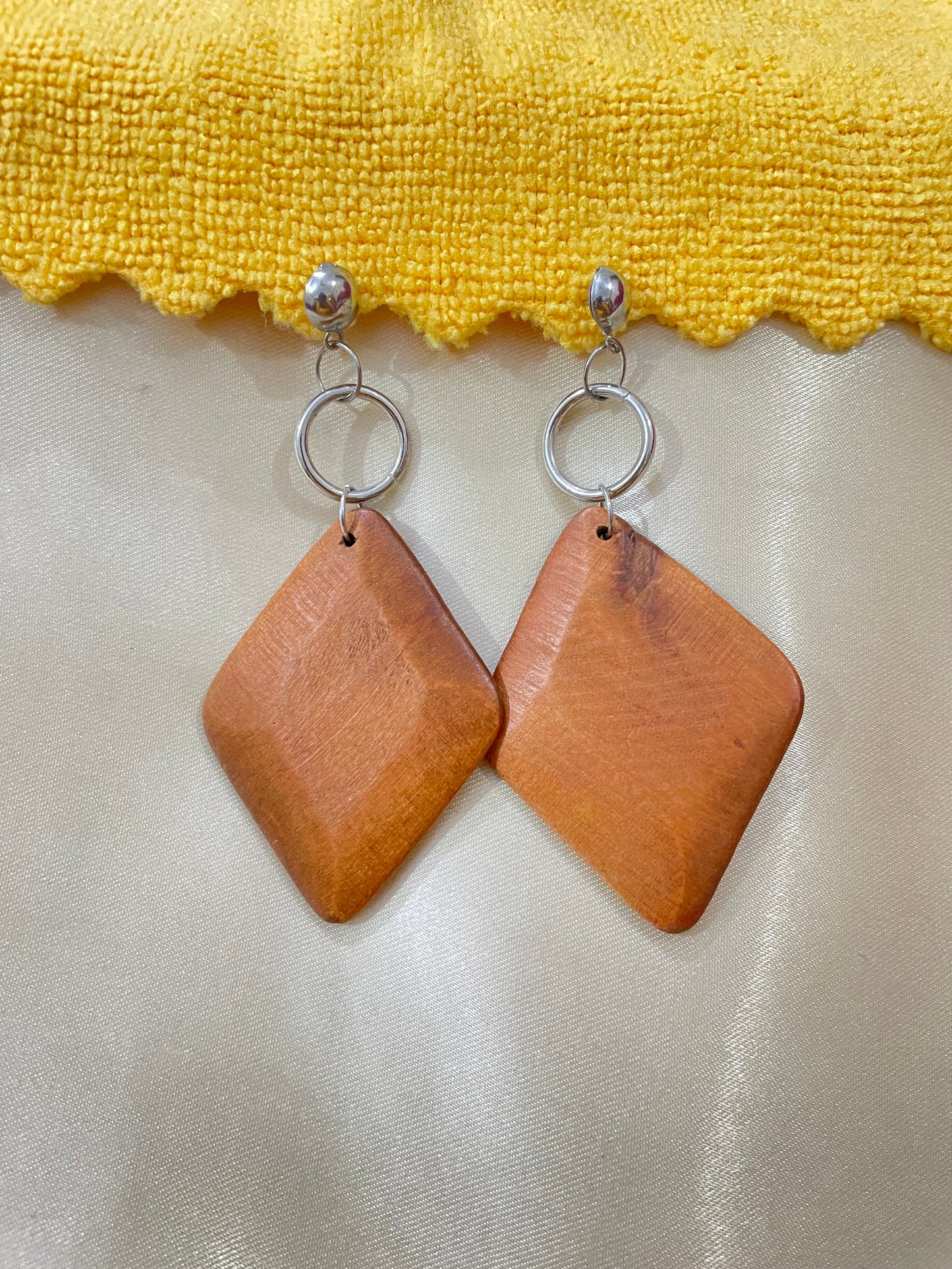 Wood Geometric Lightweight Earring